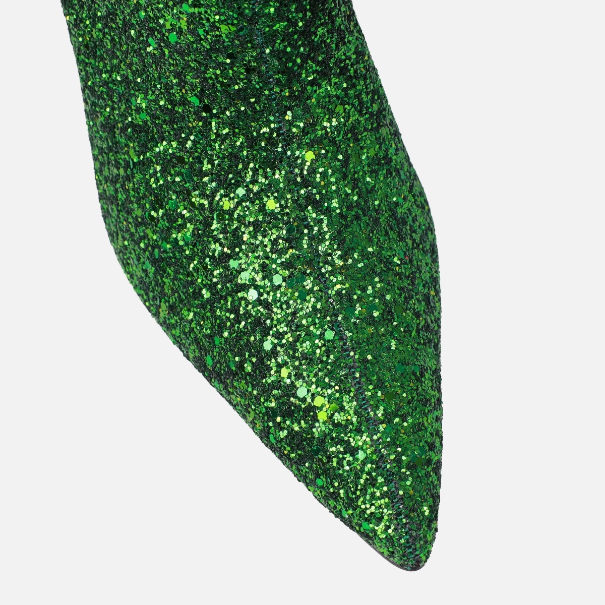 Houda Green Glitter Ankle Boots | SIMMI London