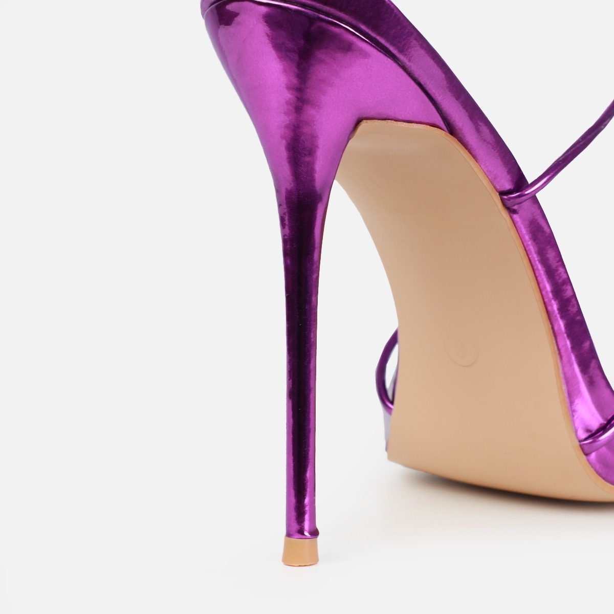 FSJ Purple Metallic Heels Pointed Toe Pumps for Women | FSJshoes