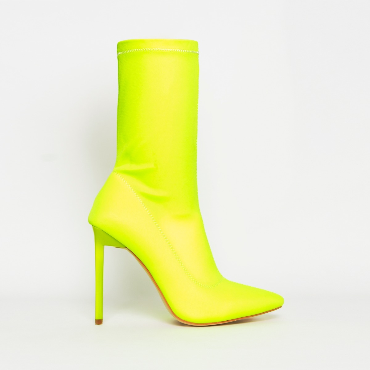 Pink Yellow Neon Ankle Platform Boots - ShopperBoard