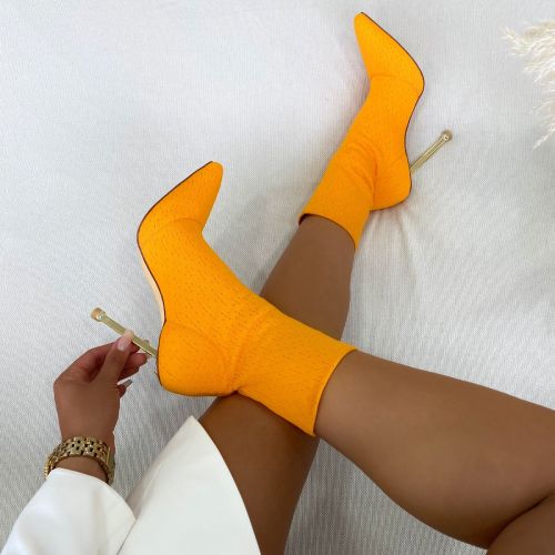 orange sock shoes