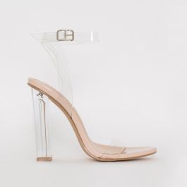 Details about   Patent Clear Mid Block Heels 