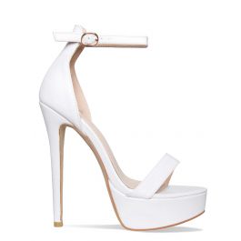 Selena White Platform Stiletto Heels