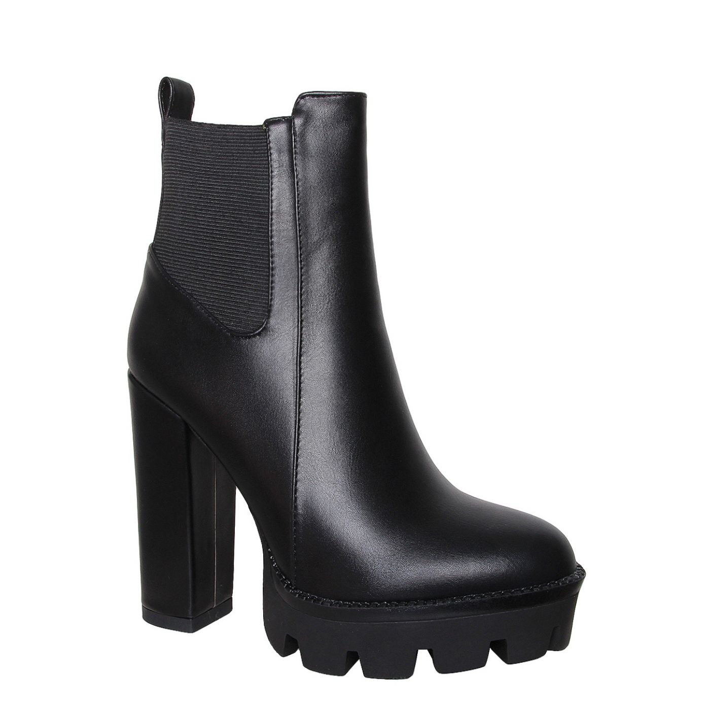 Jemma Black Heel Platform Ankle Boots