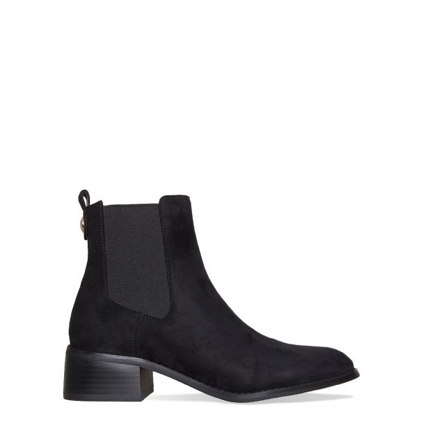 Neve Black Suede Ankle Chelsea Boots
