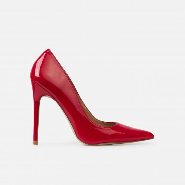 Nila Red Patent Stiletto Court Shoes | SIMMI London